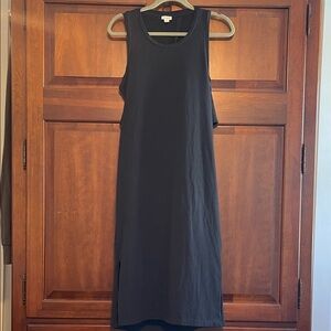 J. Crew Factory Sleeveless Black Midi Dress
